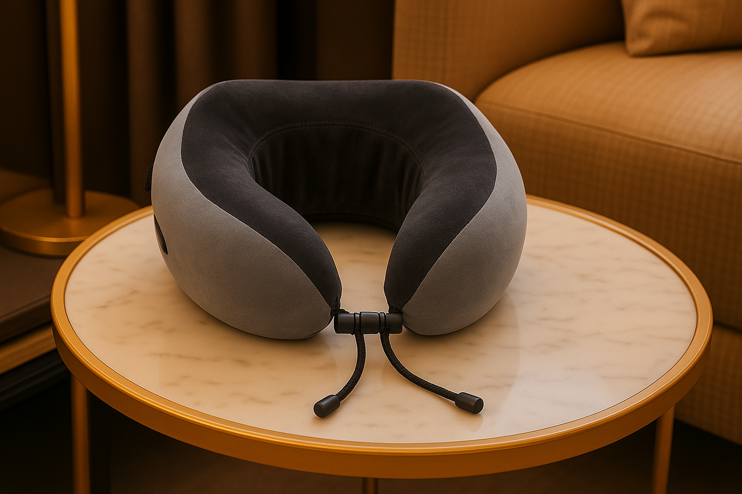 Electric Heated Neck Massager Pillow – U Shape Travel & Car Vibration Cushion