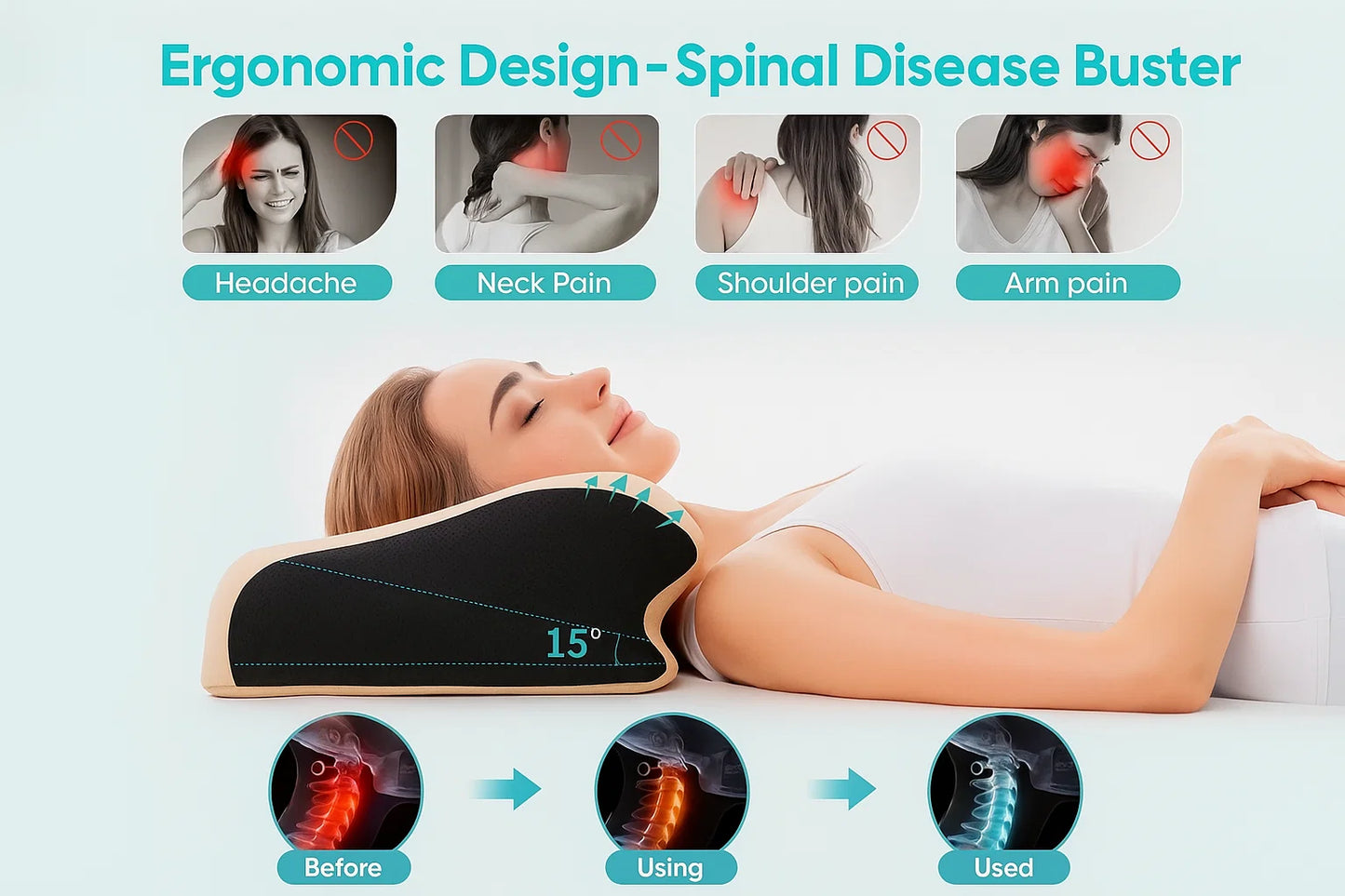 ErgoButterfly™ Memory Foam Cervical Pillow – Neck & Shoulder Pain Relief Orthopedic Pillow