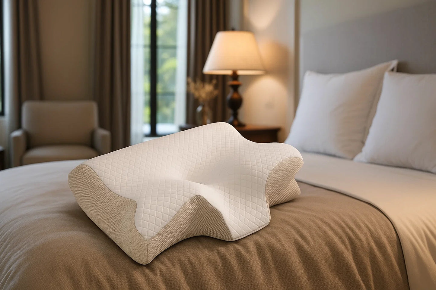 ErgoButterfly™ Memory Foam Cervical Pillow – Neck & Shoulder Pain Relief Orthopedic Pillow