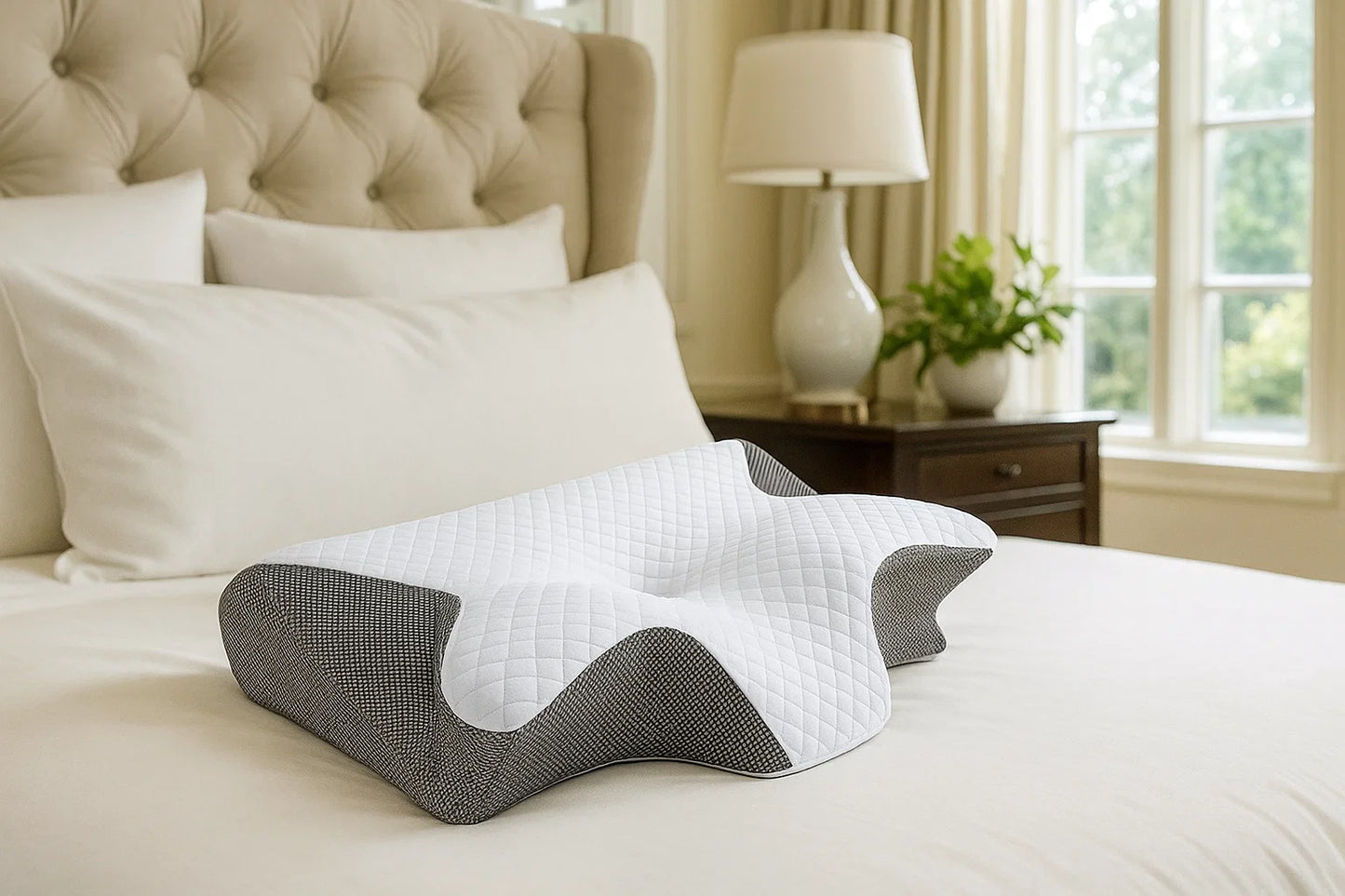 ErgoButterfly™ Memory Foam Cervical Pillow – Neck & Shoulder Pain Relief Orthopedic Pillow