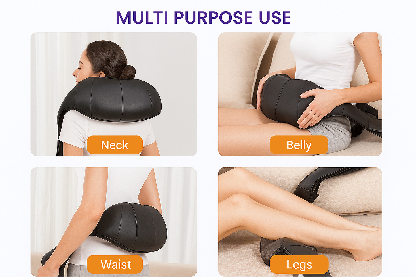 Soothing Heat Therapy – Optional heat function enhances relaxation, improves blood circulation, and melts away daily stress