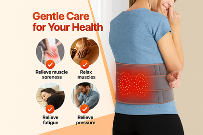 Wireless Heated Lumbar Massage Belt – Back Support & Pain Relief Waist Massager