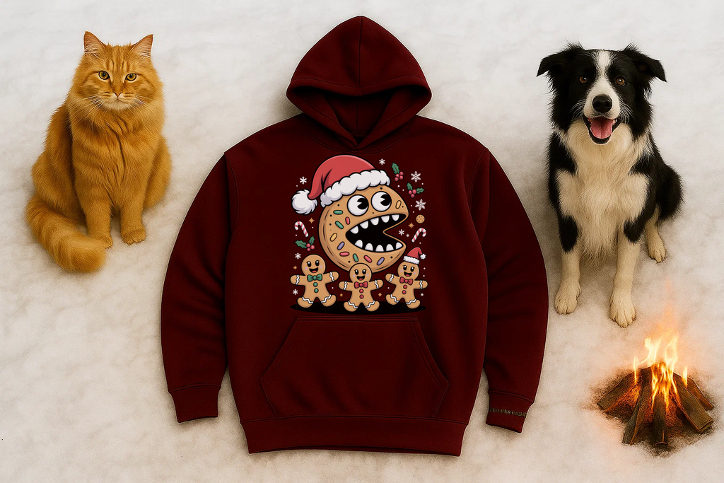 Funny Christmas Hoodie: Gingerbread Cookie Monster Sweatshirt