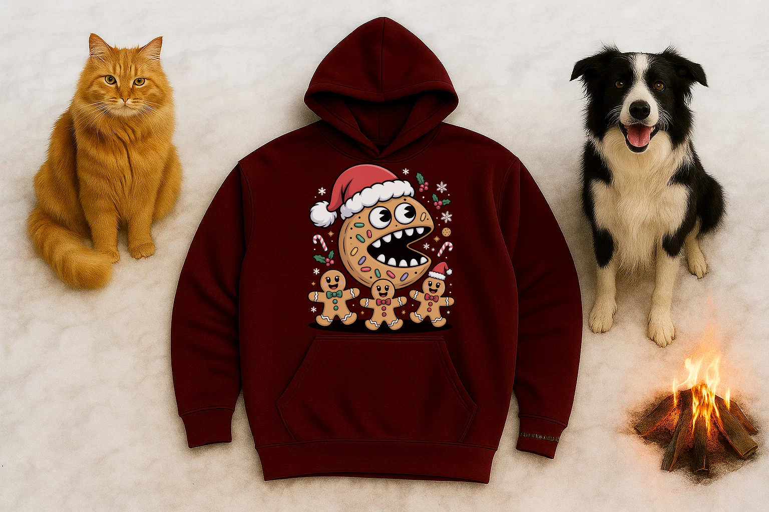 Funny Christmas Hoodie: Gingerbread Cookie Monster Sweatshirt