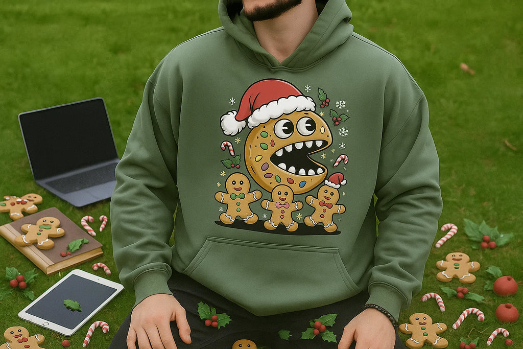 Funny Christmas Hoodie: Gingerbread Cookie Monster Sweatshirt