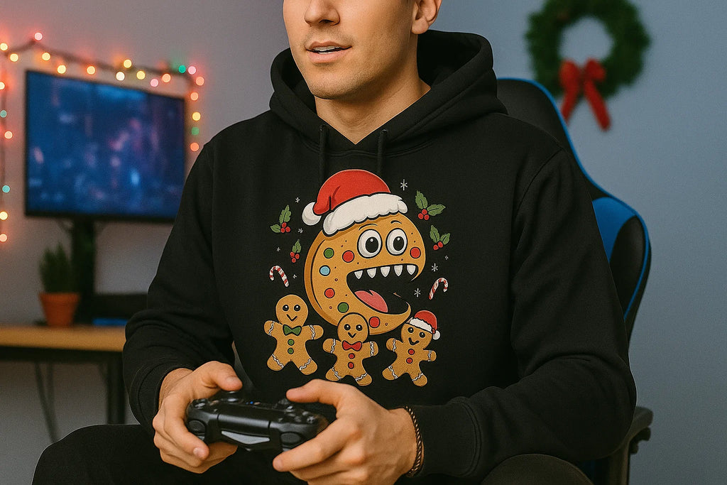 Funny Christmas Hoodie: Gingerbread Cookie Monster Sweatshirt