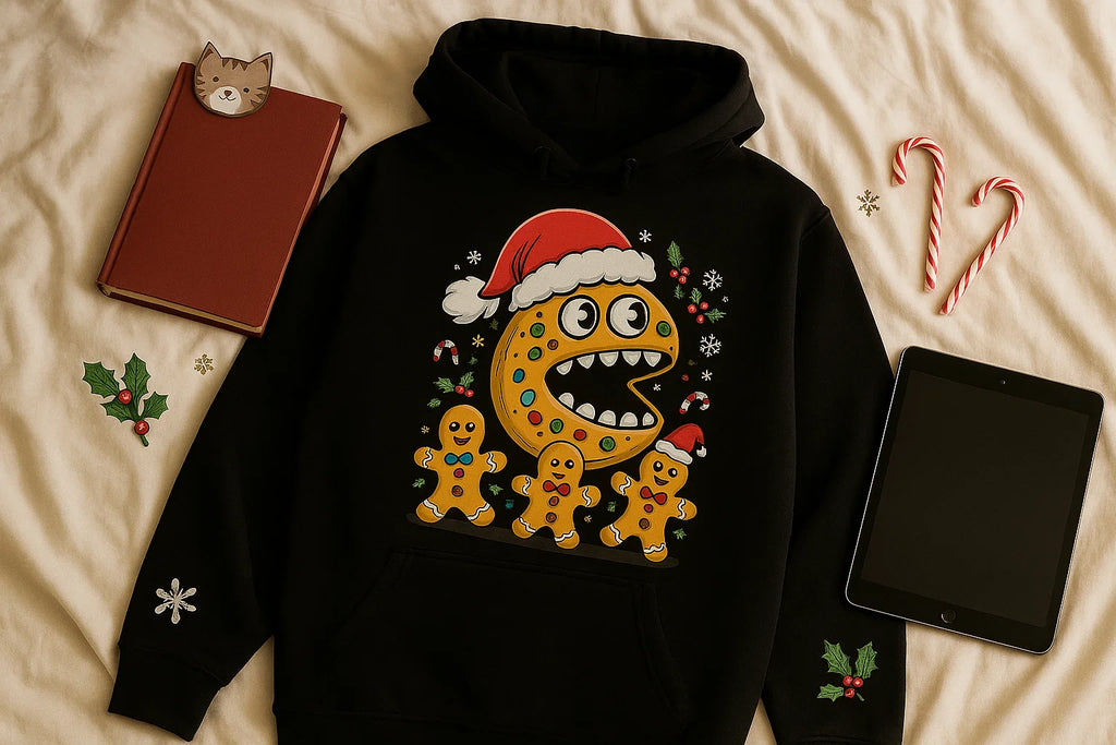Funny Christmas Hoodie: Gingerbread Cookie Monster Sweatshirt