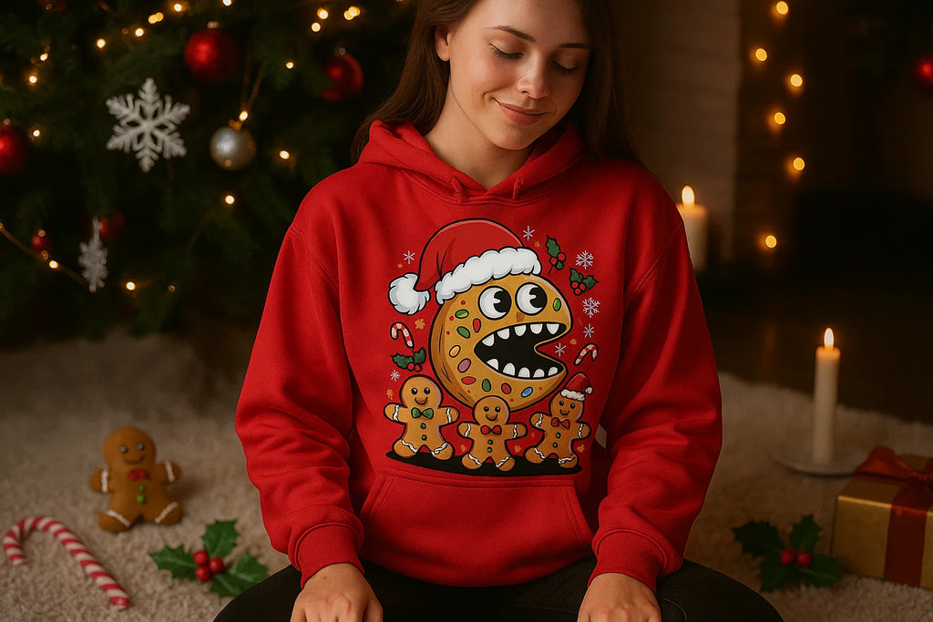 Funny Christmas Hoodie: Gingerbread Cookie Monster Sweatshirt