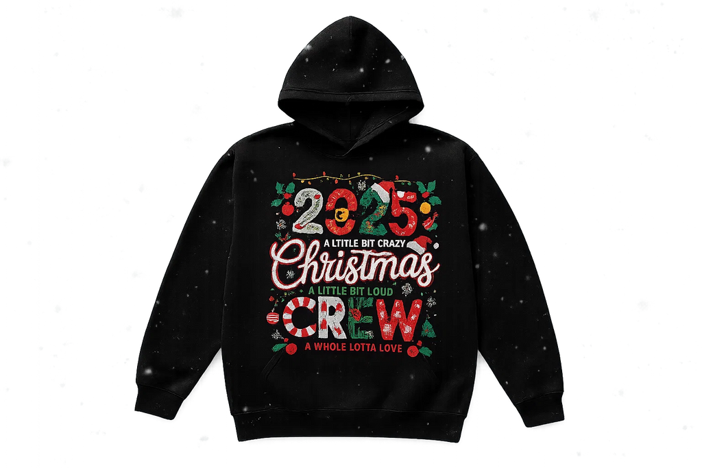 2025 Christmas Crew Hoodie: Funny Matching Family Holiday Sweater