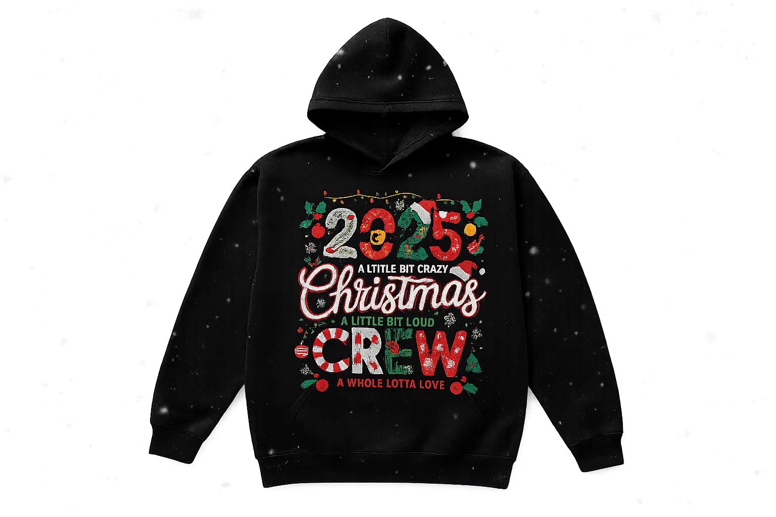 2025 Christmas Crew Hoodie: Funny Matching Family Holiday Sweater