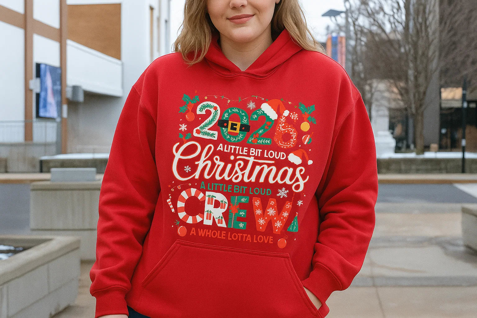 2025 Christmas Crew Hoodie: Funny Matching Family Holiday Sweater
