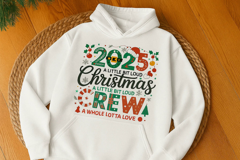 2025 Christmas Crew Hoodie: Funny Matching Family Holiday Sweater