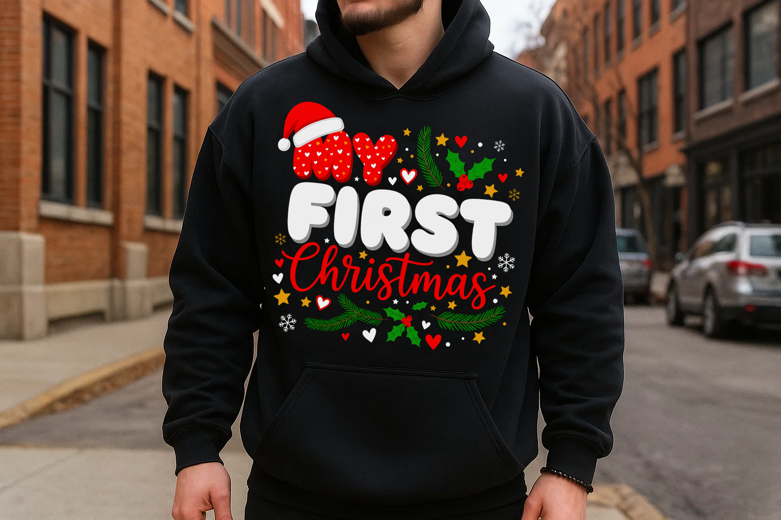 Festive “Our First Christmas Together” Hoodie, Cozy Holiday Sweatshirt, Matching Family Christmas Outfit, Cute Couple Xmas Gift