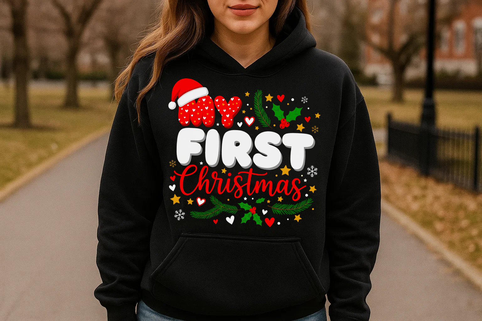 Festive “Our First Christmas Together” Hoodie, Cozy Holiday Sweatshirt, Matching Family Christmas Outfit, Cute Couple Xmas Gift